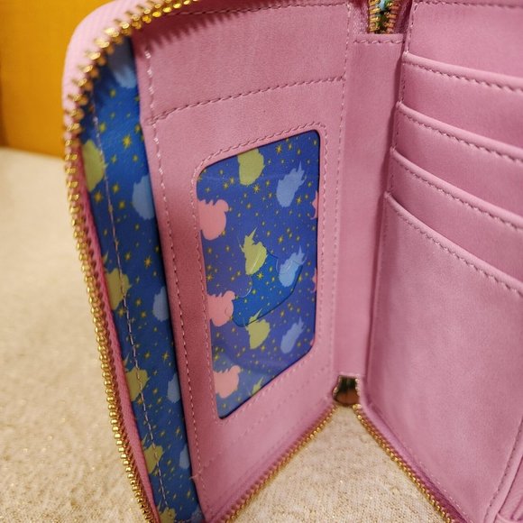 Loungefly Disney Sleeping Beauty Castle 3 Good Fairies Bubble Zip Wallet NEW - Picture 10 of 13